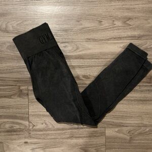 Compression Leggings - Black Gray - Scrunching - Medium - Excellent Condition